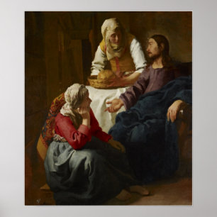 Affiche Vermeer - Le Christ chez Marthe et Marie 1