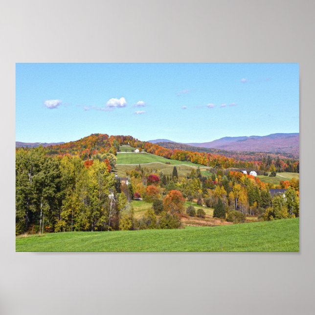 Affiche Vermont Hillside à l'automne (Devant)