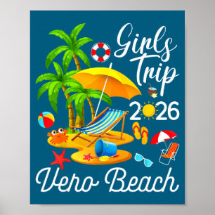 Affiche Vero beach floride été tropical voyage de filles 2