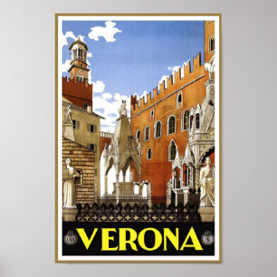 Affiche Vérone Italie Vintage voyage