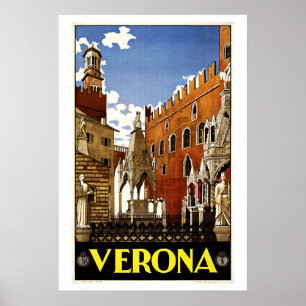Affiche Vérone Italie Vintage voyage