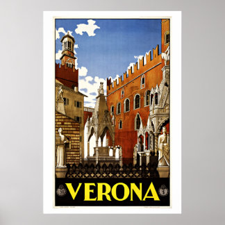 Affiche Vérone Italie Vintage voyage