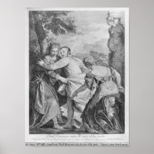 Affiche Veronese entre le vice et la vertu