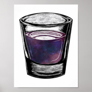 Affiche verre à shot