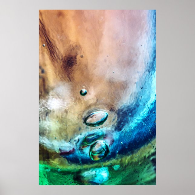 Affiche Verre Ancien Abstrait (Devant)