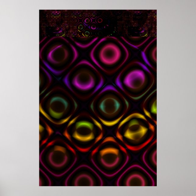Affiche Verre | Art fractal arc-en-ciel (Devant)