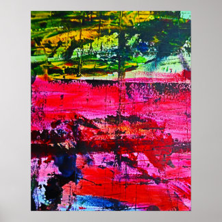 Affiche Verre coloré effet vibrant art abstrait moderne