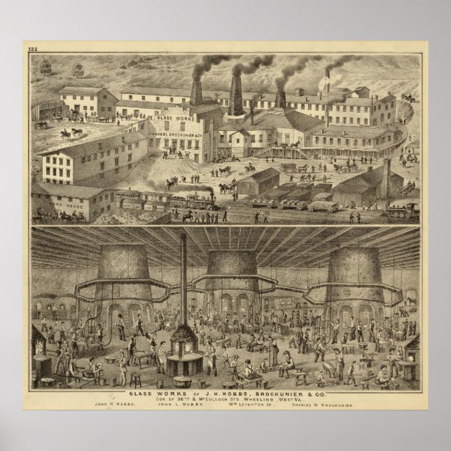 Affiche Verre de JH Hobbs et Brockunier (Devant)