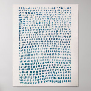 Affiche Verre de mer Abstrait Blue Dot Ocean Motif