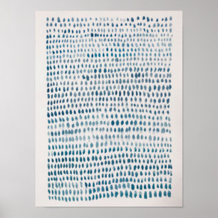 Affiche Verre de mer Abstrait Blue Dot Ocean Motif