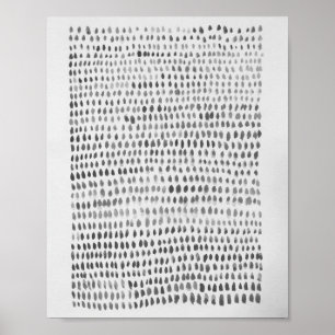 Affiche Verre de mer Abstrait gris point Motif océanique