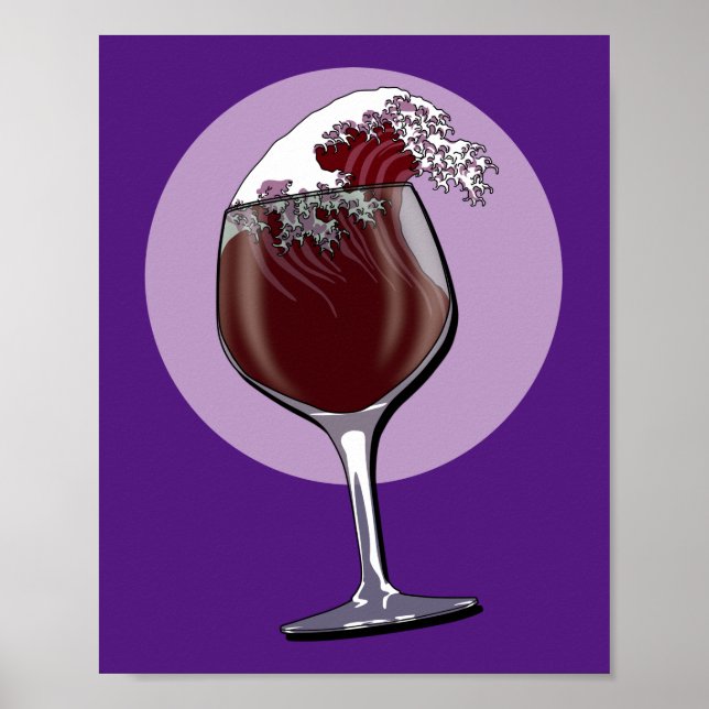 Affiche Verre de vin (Devant)