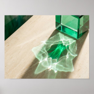 Affiche Verre émeraude Caustique Lumière Abstrait Art mura