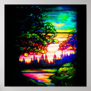 Affiche Verre Vintage à l'affiche Art-TIffany 1