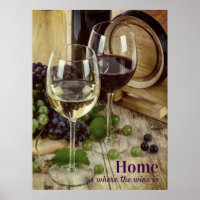 Verres de vin rouge et blanc rustique Baril de rai