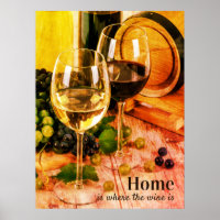 Verres de vin rouge et blanc vintage Baril de rais