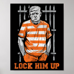 Affiche Verrouillez-Le Drôle Donald Trump 2024 Va À Ja