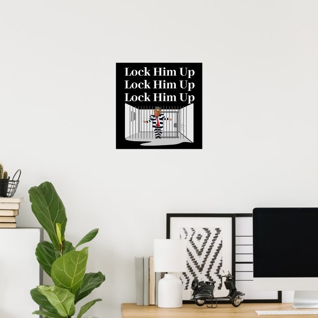 Affiche Verrouillez-Le En Haut De L'Affiche Trump (Bureau à domicile)