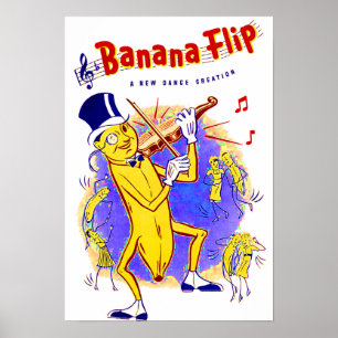 Affiche vers 1950 Banana Partition flip