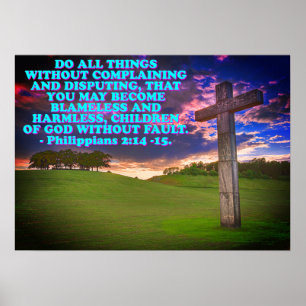 Affiche Vers de bible du 2h14 de Philippiens - 15.