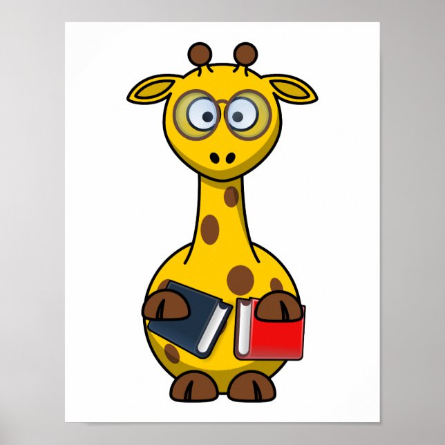 Affiche Vers de livre Giraffe Art (Devant)