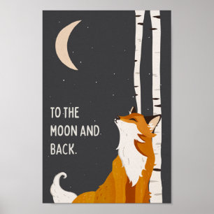 Affiche "Vers La Lune Et Le Dos" - Belle Fox Dormant Les E