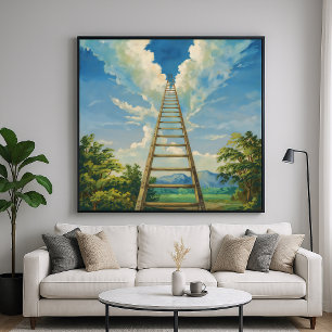 Affiche Vers le ciel - Illustration surréaliste Style Art