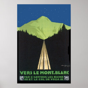 Affiche Vers Le Mont. Blanc