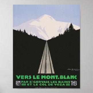 Affiche Vers Le Mont Blanc Vintage voyage