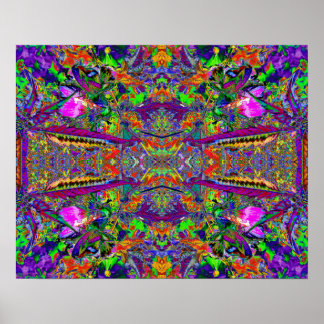 Affiche "Vers l'Inde, avec amour" Art Abstrait psychédéliq