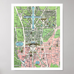 Affiche Versailles Map