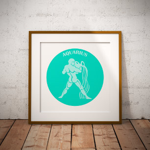Affiche Verseau, Signe du zodiaque, Horoscope, Astrologie