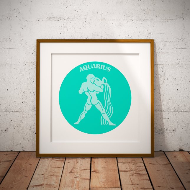 Affiche Verseau, Signe du zodiaque, Horoscope, Astrologie (Créateur téléchargé)