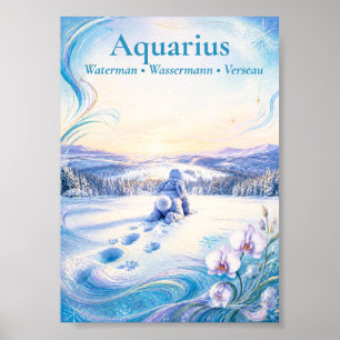 Affiche Verseau Zodiaque Petite Art Astrologie de rêve