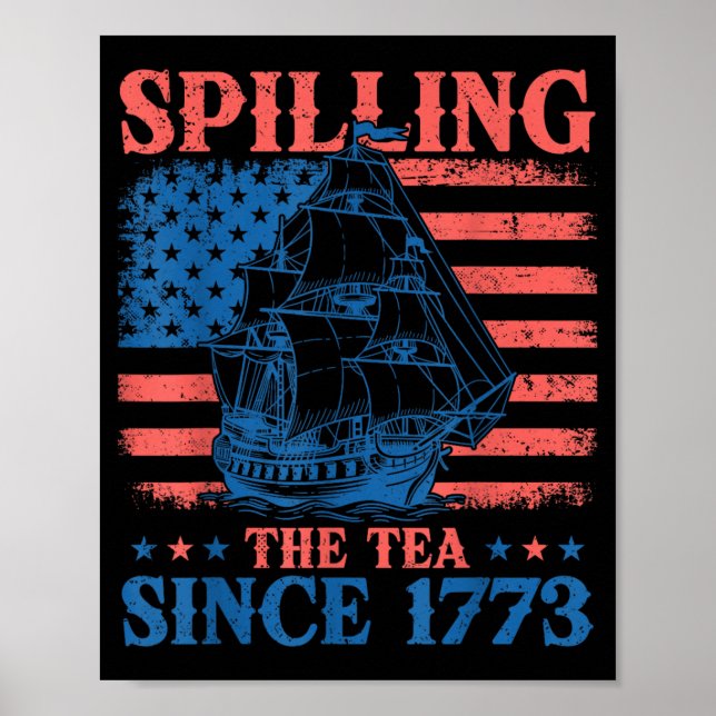 Affiche Verser le thé depuis 1773 Professeur d'histoire 4  (Devant)