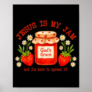 Affiche Verset biblique chrétien Foi Fraise Jésus est le m