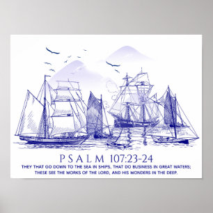 Affiche Verset biblique côtier