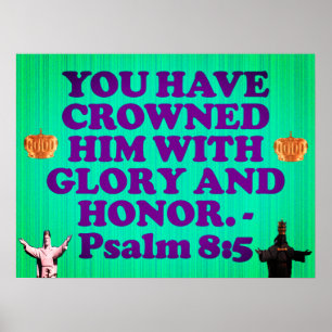 Affiche verset biblique du Psaume 8:5.