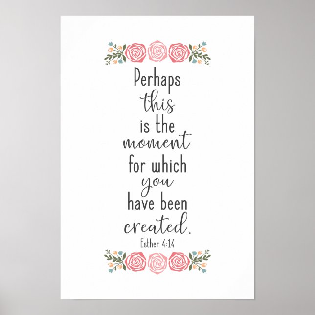 Affiche Verset biblique - Esther 4:14 (Devant)