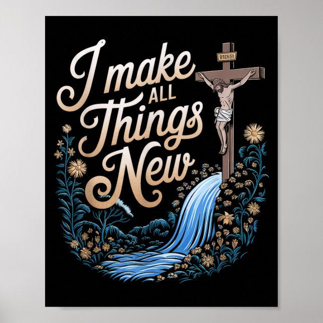 Affiche Verset biblique Foi chrétienne Église chrétienne J (Devant)