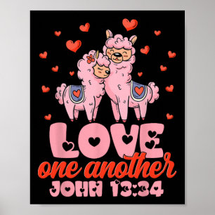 Affiche Verset biblique Jean 13&#  Lama Saint-Valentin ch