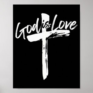 Affiche Verset biblique Jean 4_8 Dieu est amour Foi chréti