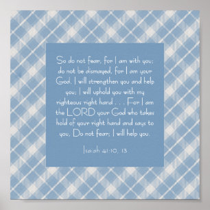 Affiche Verset biblique personnalisable Esaïe 41:10, 13