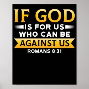 Affiche Verset biblique Si Dieu Est Pour Nous Qui Peuvent