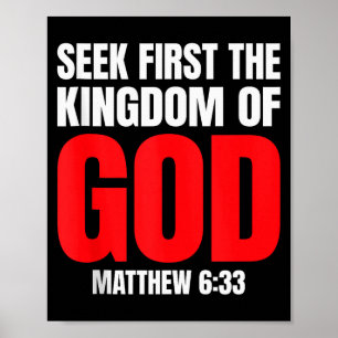 Affiche Verset de la Bible Cherchez d'abord le royaume de