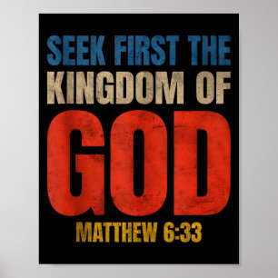 Affiche Verset de la Bible Cherchez d'abord le royaume de