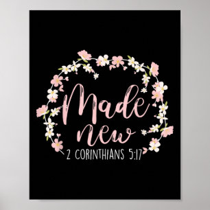 Affiche Verset de la Bible chrétienne fait nouveau 2 Corin