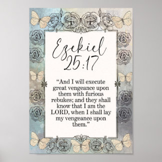 Affiche Verset de la Bible d'Ezéchiel WallArt