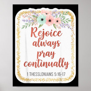 Affiche Verset de la Bible pour femme chrétienne Réjouisse