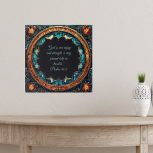 Affiche Versets bibliques personnalisables en faux verre c